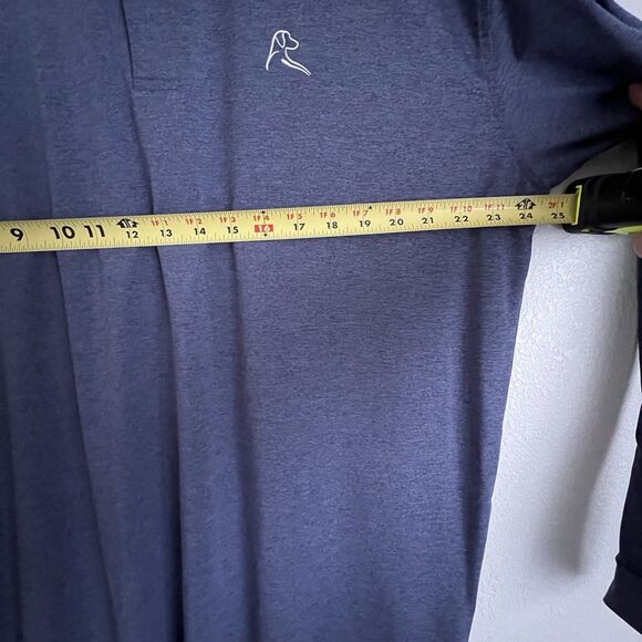 Rhoback Mens Long Sleeve Performance Polo Size XL Heather Blue - Picture 5 of 5